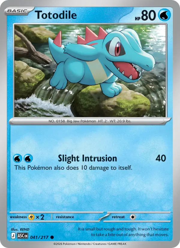 Totodile, Pokémon card