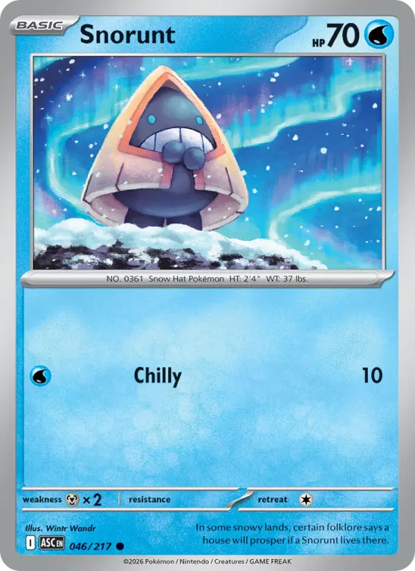 Snorunt, Pokémon card