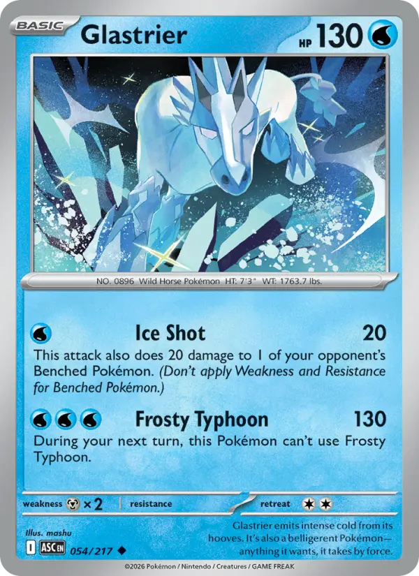 Glastrier, Pokémon card