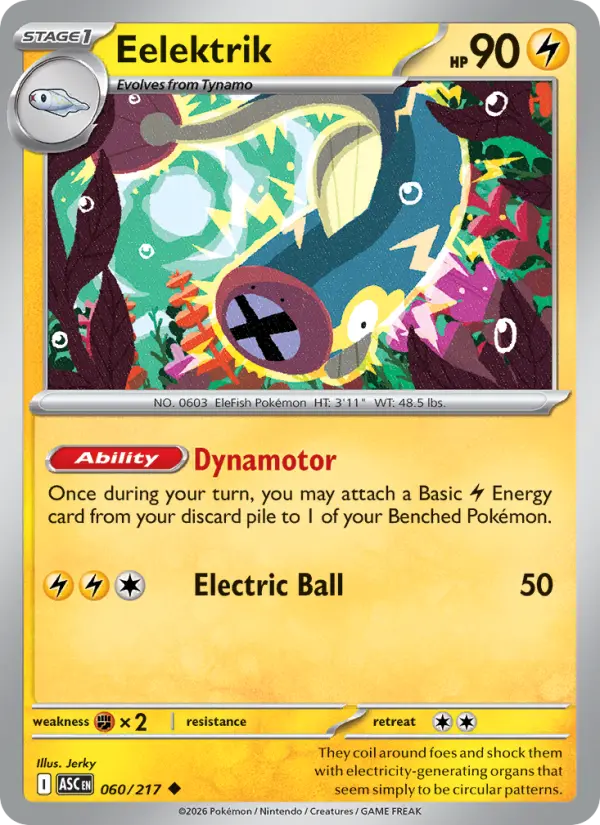 Eelektrik, Pokémon card