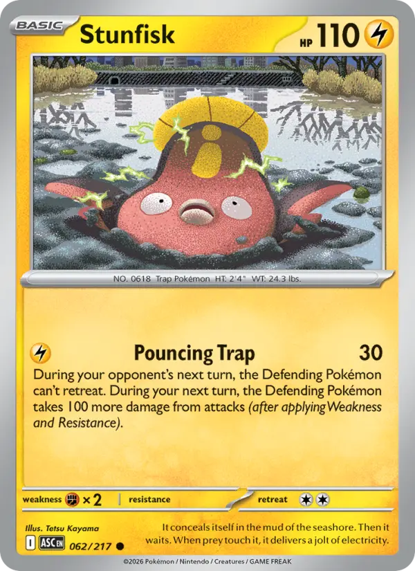 Stunfisk, Pokémon card