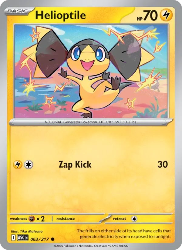 Helioptile, Pokémon card
