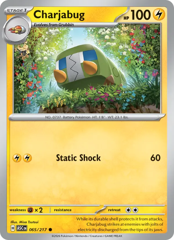 Charjabug, Pokémon card