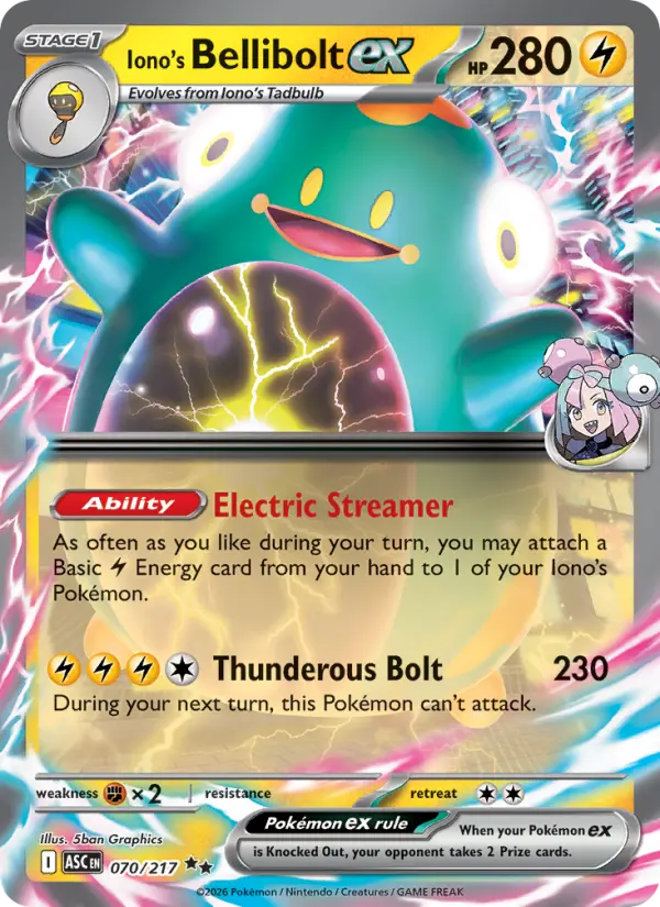 Iono's Bellibolt ex, Pokémon card