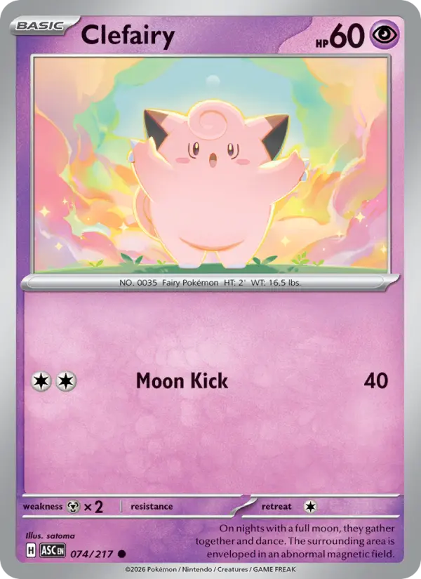 Clefairy, Pokémon card