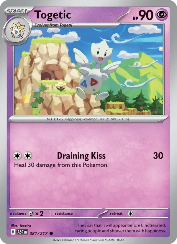 Togetic, Pokémon card