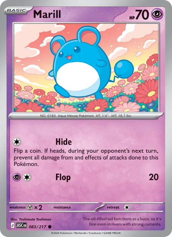 Marill, Pokémon card