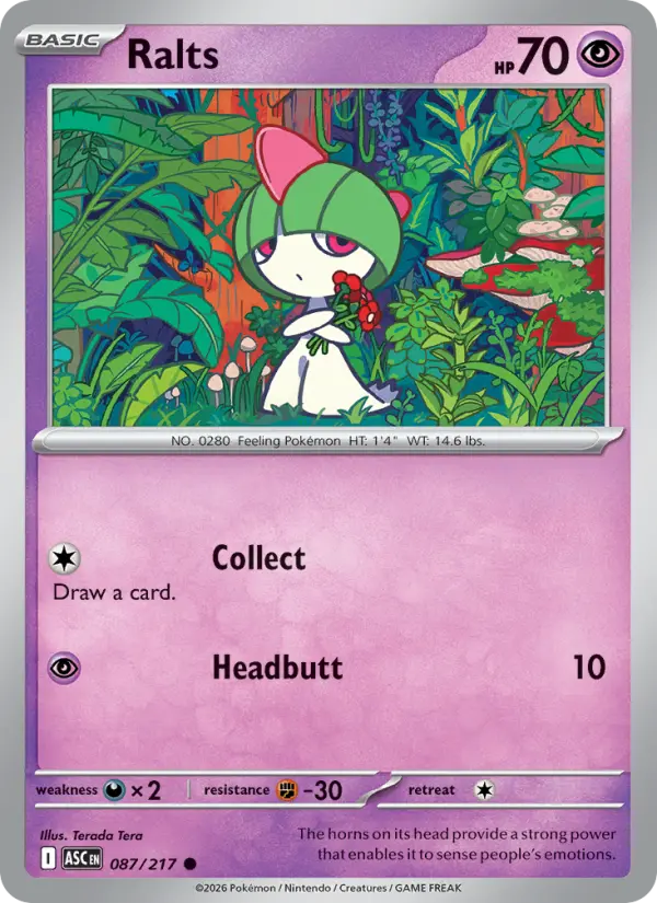 Ralts, Pokémon card