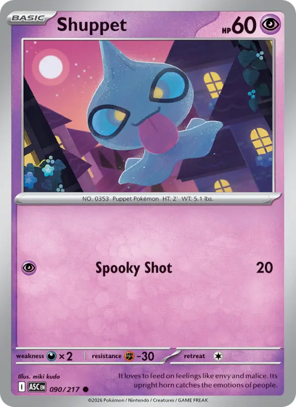 Shuppet, Pokémon card