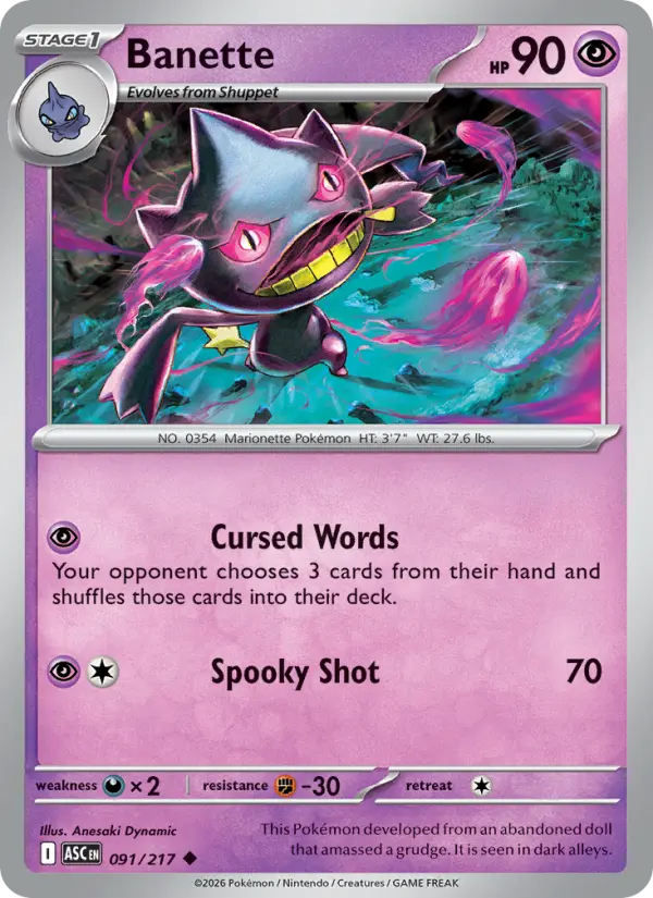 Banette, Pokémon card