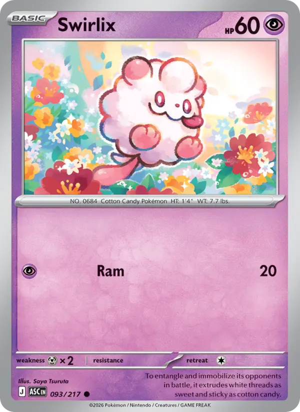 Swirlix, Pokémon card