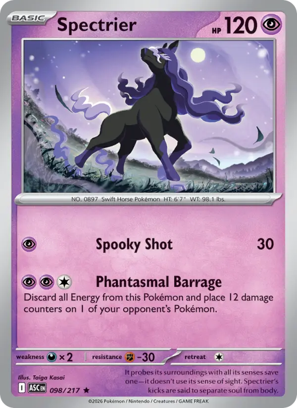 Spectrier, Pokémon card