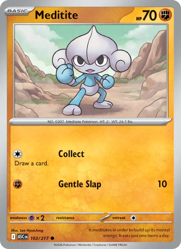 Meditite, Pokémon card
