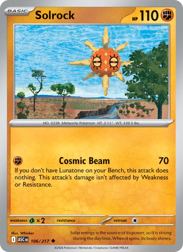 Solrock, Pokémon card