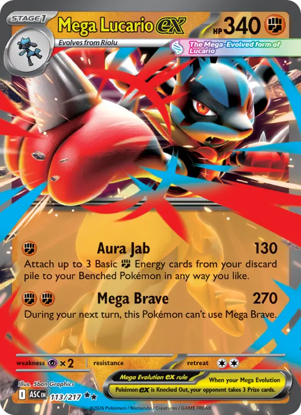 Mega Lucario ex, Pokémon card