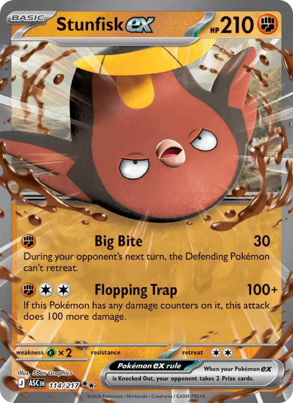 Stunfisk ex, Pokémon card