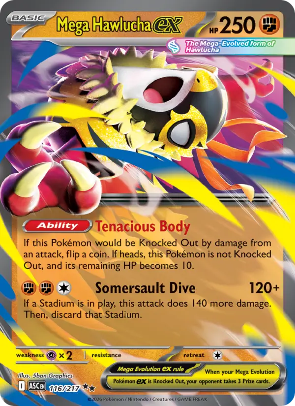 Mega Hawlucha ex, Pokémon card