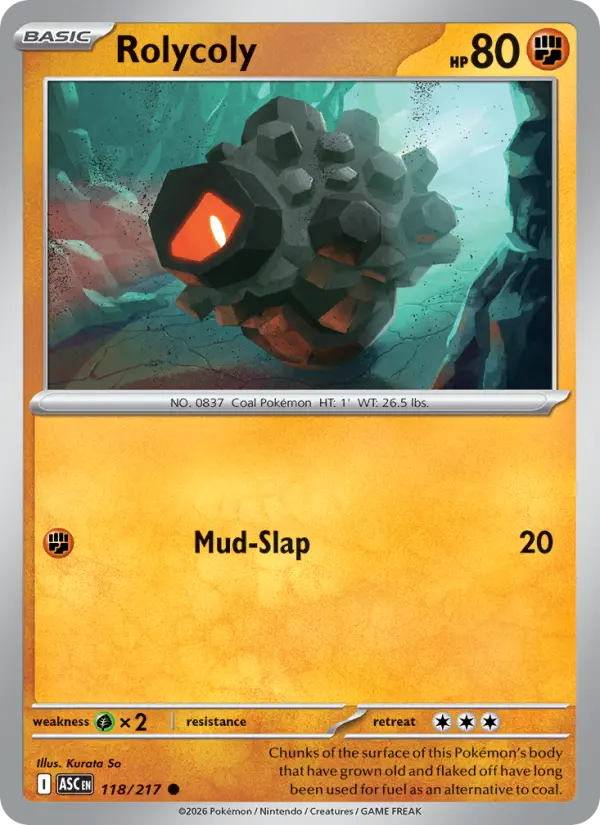 Rolycoly, Pokémon card