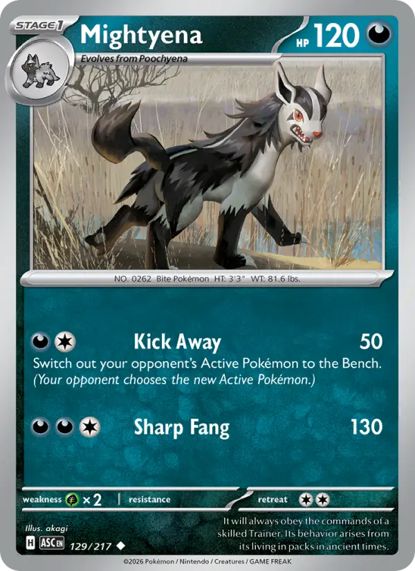 Mightyena, Pokémon card