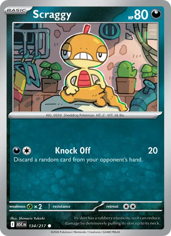 Scraggy, Pokémon card