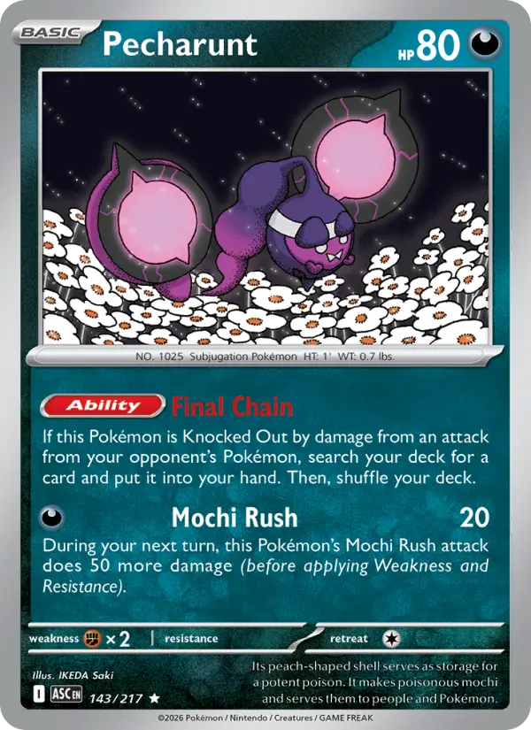 Pecharunt, Pokémon card