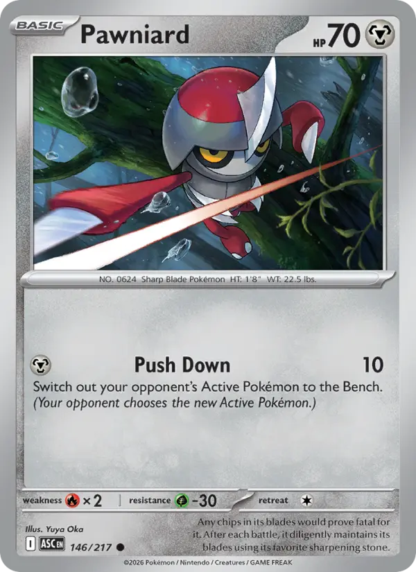 Pawniard, Pokémon card