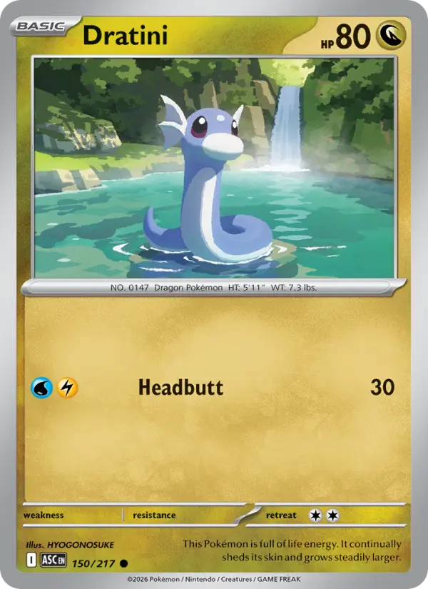 Dratini, Pokémon card