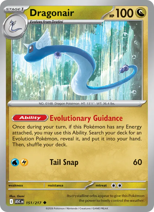 Dragonair, Pokémon card