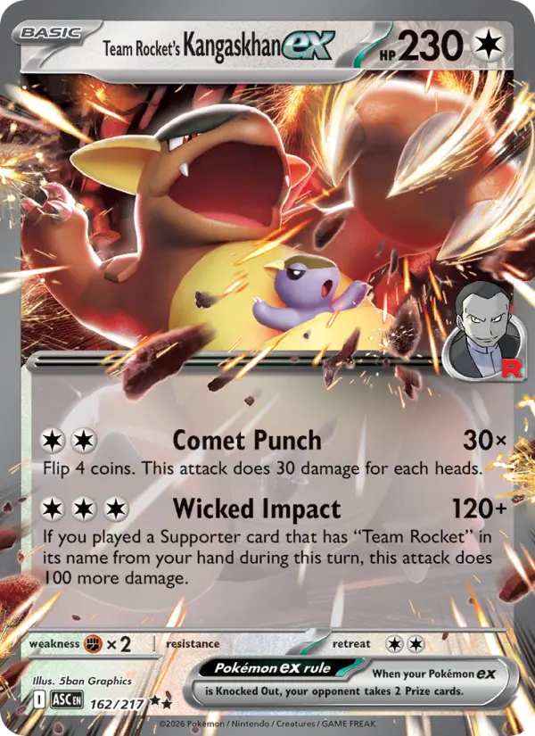 Team Rocket's Kangaskhan ex, Pokémon card