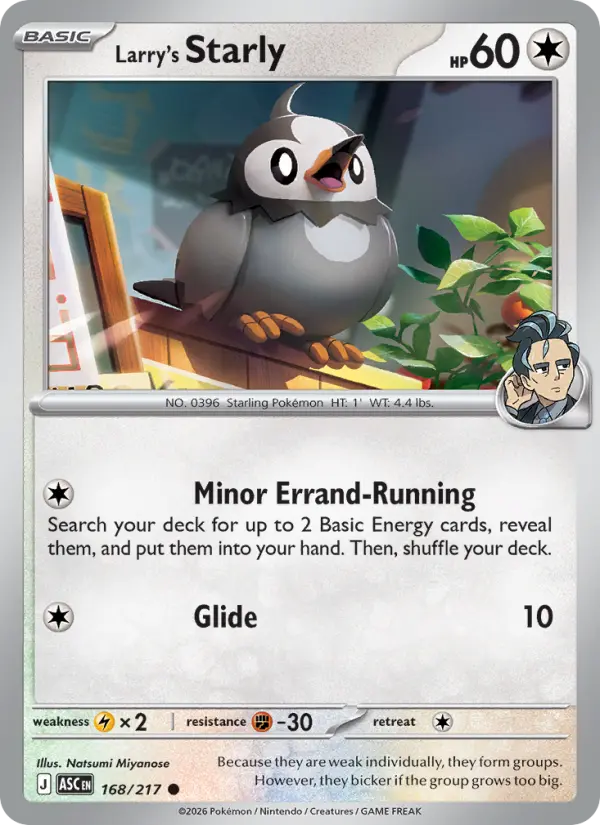 Larry's Starly, Pokémon card