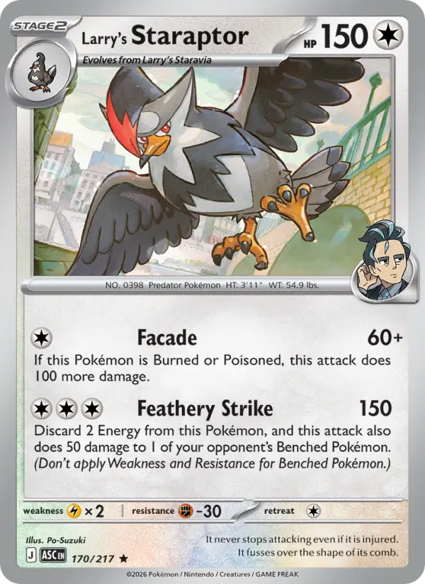 Larry's Staraptor, Pokémon card