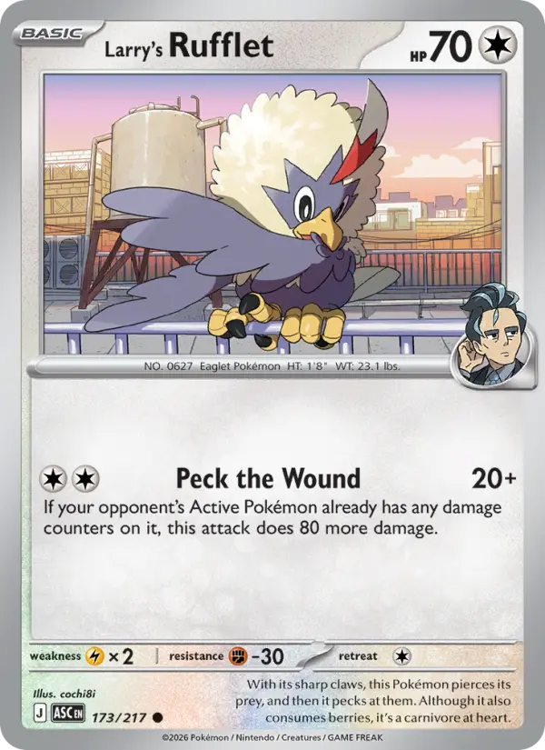 Larry's Rufflet, Pokémon card