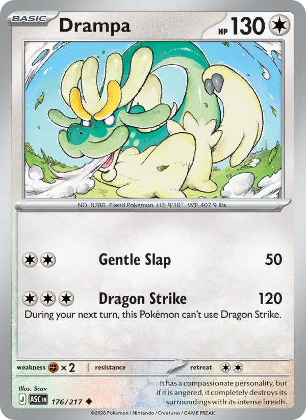 Drampa, Pokémon card