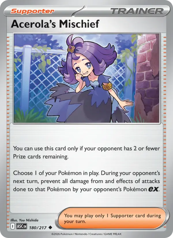 Acerola's Mischief, Pokémon card