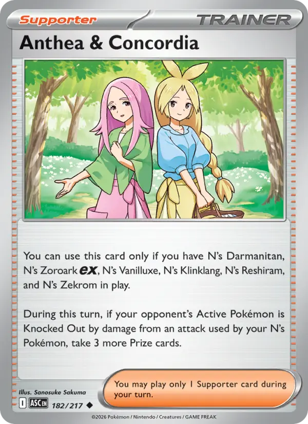 Anthea & Concordia, Pokémon card