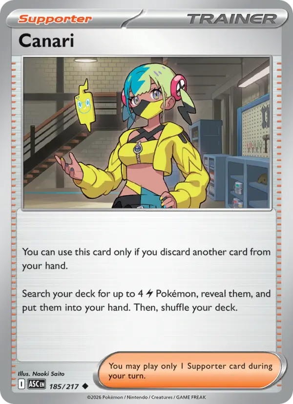Canari, Pokémon card