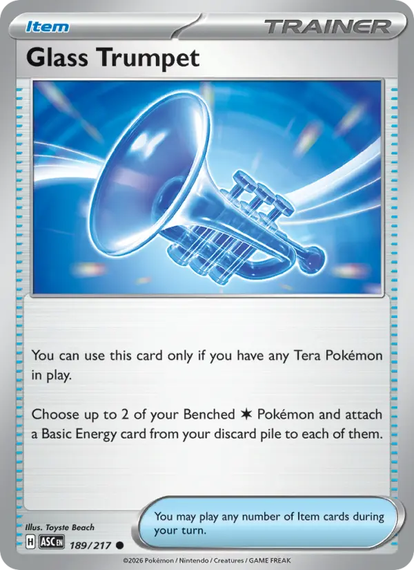 Glass Trumpet, Pokémon card