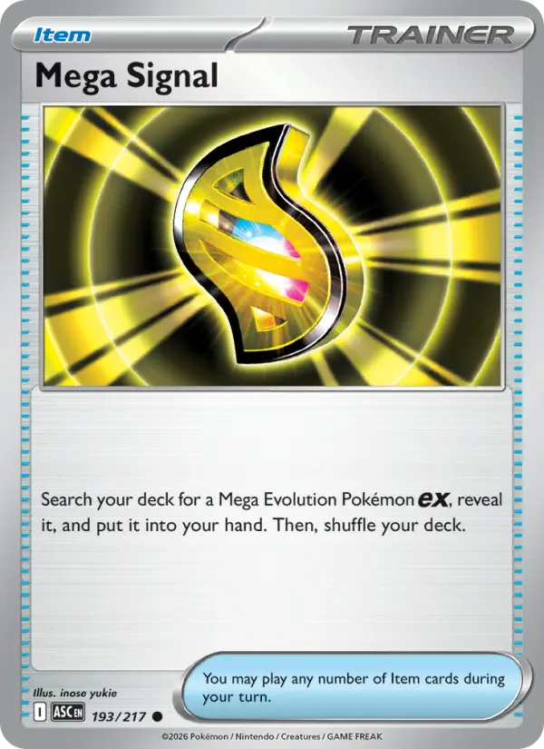 Mega Signal, Pokémon card