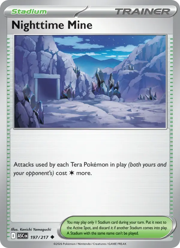 Nighttime Mine, Pokémon card