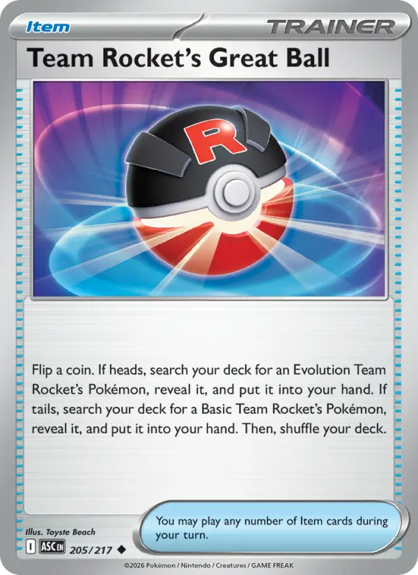 Team Rocket's Great Ball, Pokémon card