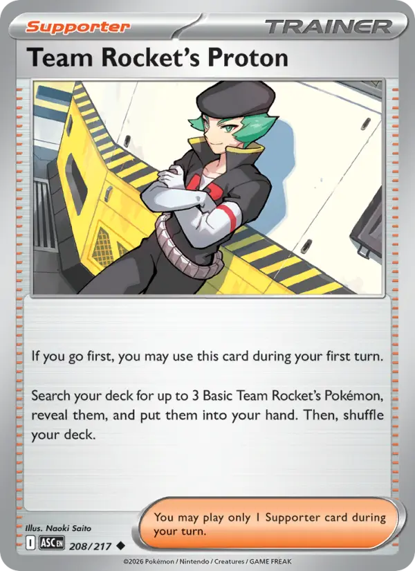 Team Rocket's Proton, Pokémon card