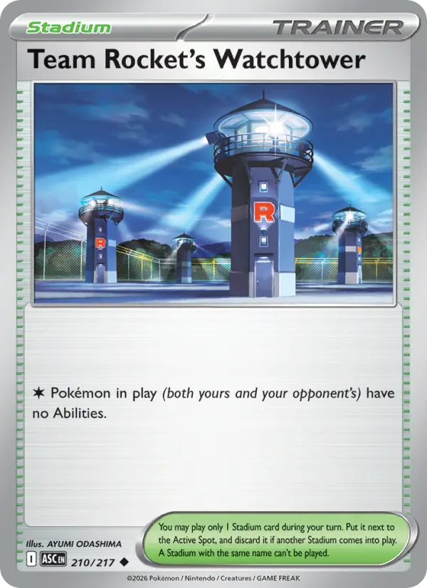 Team Rocket's Watchtower, Pokémon card