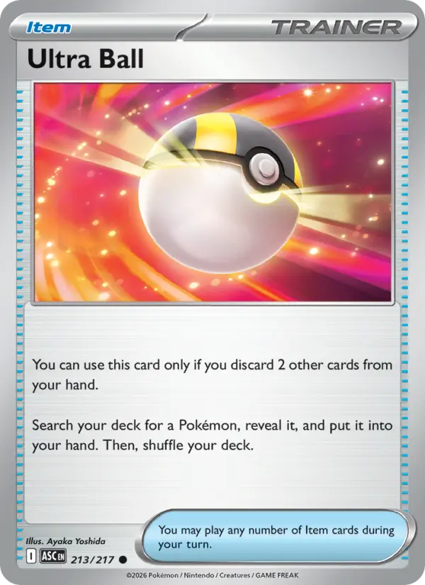 Ultra Ball, Pokémon card
