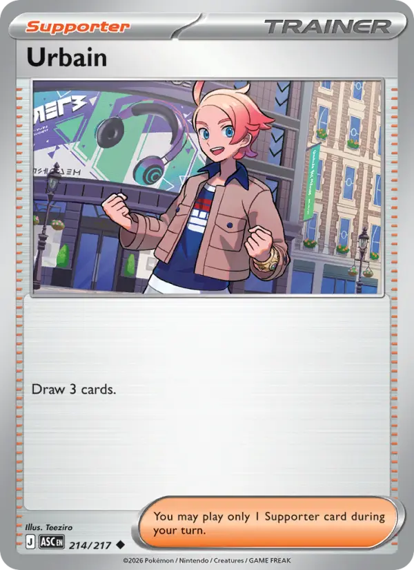 Urbain, Pokémon card