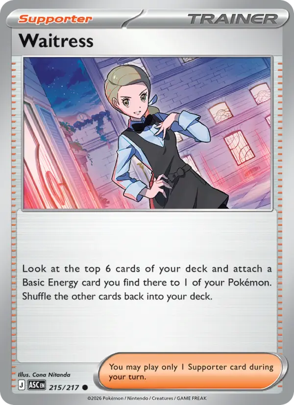 Waitress, Pokémon card