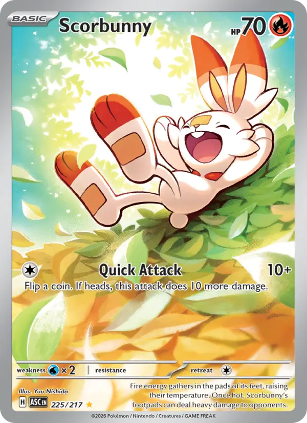 Scorbunny, Pokémon card