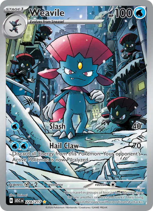 Weavile, Pokémon card