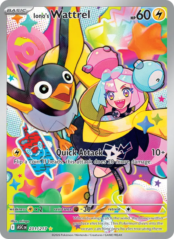 Iono's Wattrel, Pokémon card