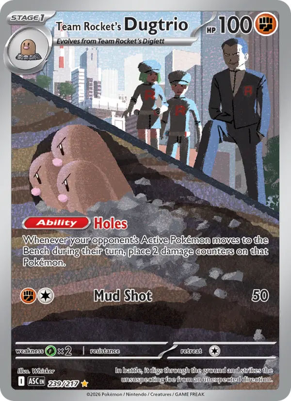 Team Rocket's Dugtrio, Pokémon card