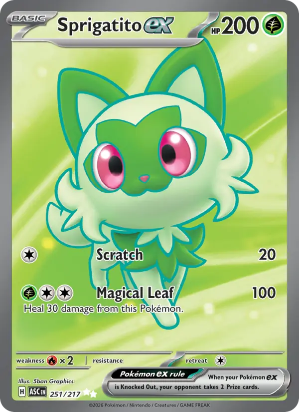 Sprigatito ex, Pokémon card